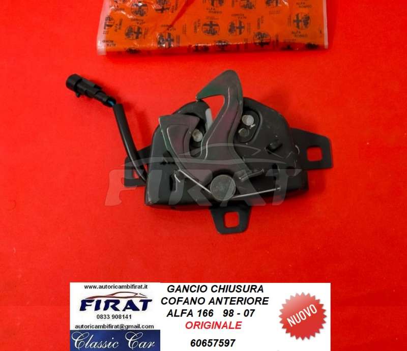 GANCIO CHIUSURA COFANO ALFA 166 98 - 07 ANT. (60657597)